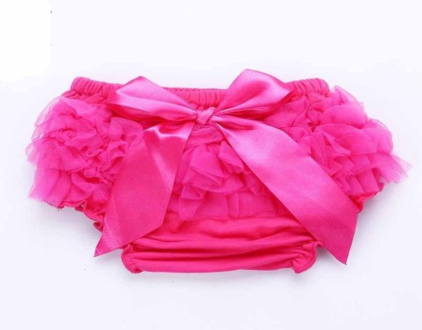 Baby Ruffles Chiffon Bloomer Tutu Neonato Bambino Cotone Fiocco di seta Gonna Pantaloncini Bambini Strati Gonna Copertura del pannolino Biancheria intima PP Shorts6694359