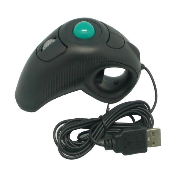 Wired USB20 Finger Handheld Beidhändig Maus Mäuse mit Trackball Maus für Laptop Desktop PC Daumengesteuert Y102515977