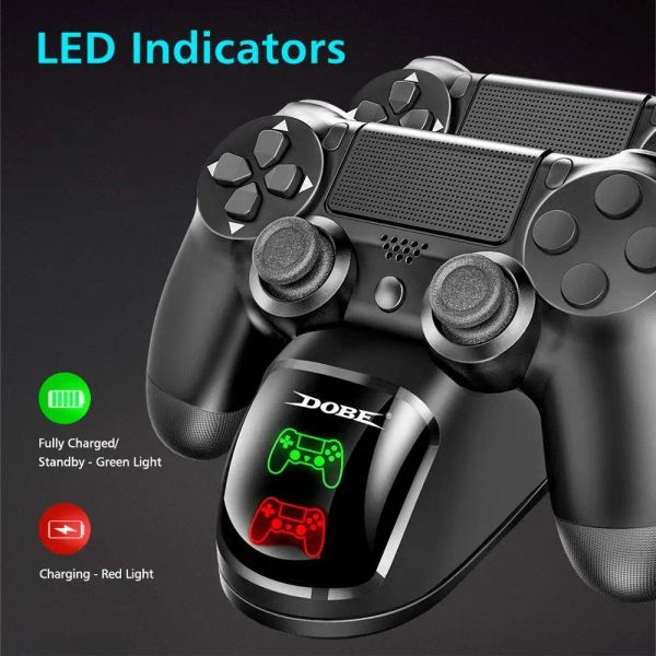 Стойки PS4 Controller Charger, DualShock 4 Controller USB -зарядная станция, зарядная станция PS 4 для Sony PS4/ PS4 Slim/ PS4 Pro