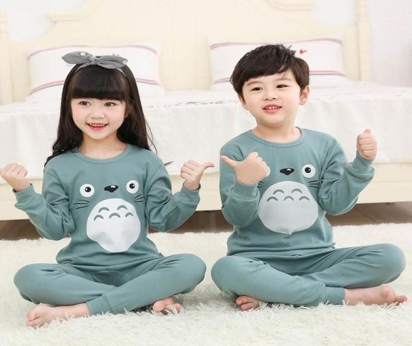 Crianças pijamas meninos animal impresso roupas de algodão calças conjunto dos desenhos animados pijamas crianças roupa interior para meninas da criança roupas do bebê chil8234486