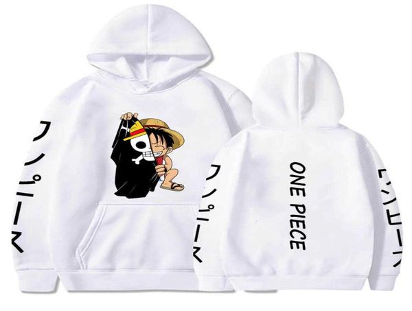 Anime One Piece Ruffy Unisex Hip Hop Hoodie Frauen Manga Sweatshirts Junge Mädchen Kleidung Y08165052525