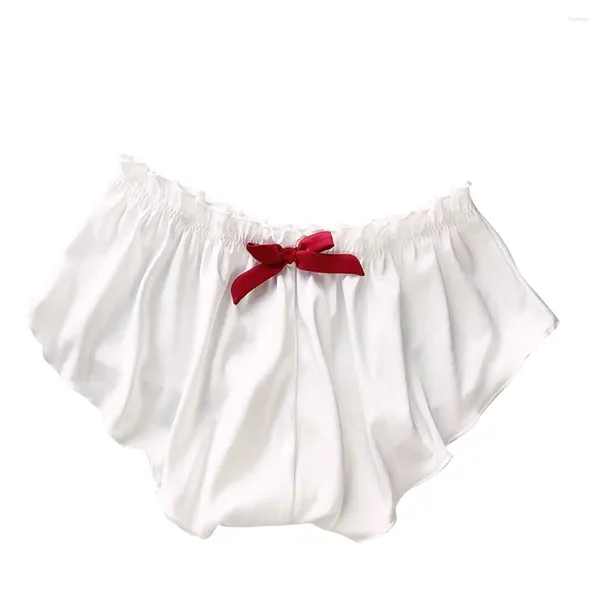 Indumenti da notte da donna Pigiama in raso di seta da donna Pantaloncini Elastico in vita Bowknot Pantaloncini corti Estate Slip sexy Indumenti da notte Mutande femminili Lingerie