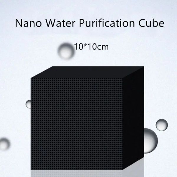 Accessori Acquario Serbatoio di pesce Materiale filtrante Nano Cubo di purificazione dell'acqua Batteri Coltivazione A nido d'ape Carbone Deodorante Pesce