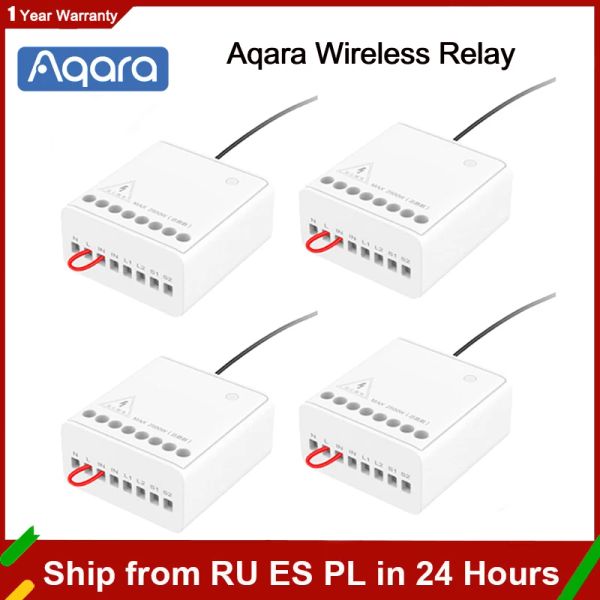 Steuerung Original AQARA TWOWAY -Steuermodul Wireless Relay Switch Controller Smart 2 Kanäle funktionieren mit Mijia Mi Home HomeKit