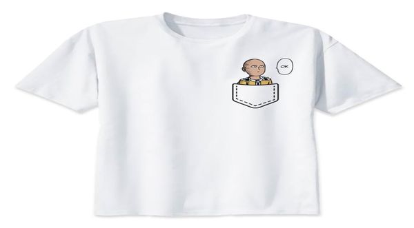 One punch man saitama maglietta da uomo Estate giapponese anime divertente stampa T Shirt ragazzo manica corta con colore bianco Moda Top Tees3122237