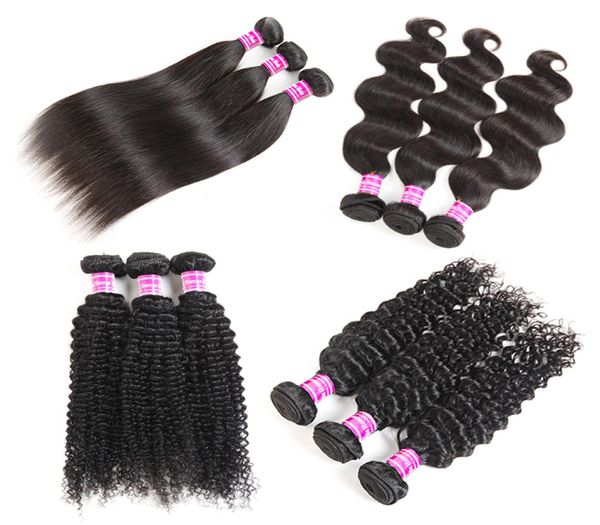 Необработанные бразильские девственные волосы, прямые пучки человеческих волос Remy, объемная волна, наращивание человеческих волос, поставщики 9933224