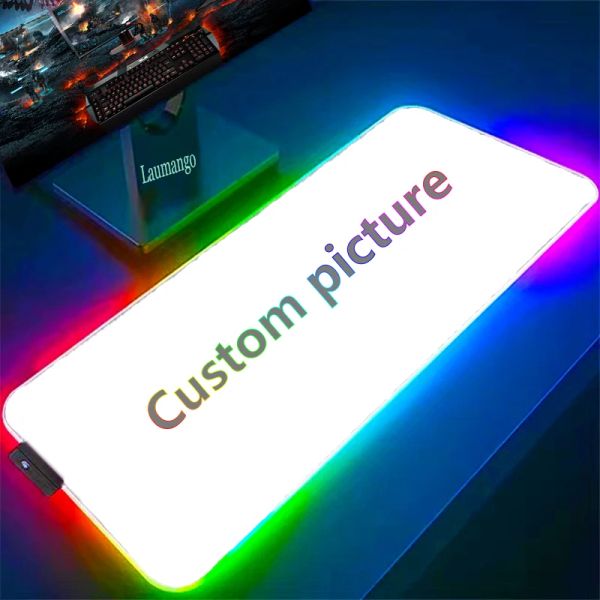 Pads 400x900 Светодиодные RGB DIY Custom Dest Protector Mats Table Ноутбук Mausepad Mat Computer Accessories Anime Mouse Pad Gamer