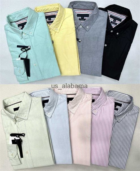 Homens camisetas Homens Camisas Designer Camisa Stripe Camisa Homens Camisa Xadrez Camisa Solta Camisa Bonito Camisa de Negócios de Cor Sólida Normal Estilo Americano 240301