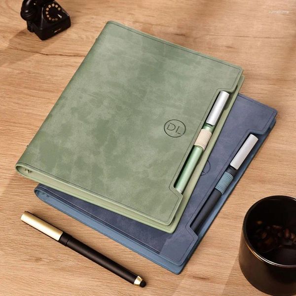 Conjunto de caderno de folhas soltas, núcleo removível, escritório, papelaria, negócios, b5, engrossado, minutos de reunião, bloco de notas