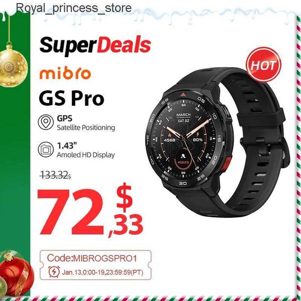 Andere Uhren Mibro GS Pro Android Intelligenter 1,43-Zoll-AMOLED-Bildschirm GPS Bluetooth-Anruf Dual Core 4PD Herzfrequenzüberwachung 5ATM Q240301