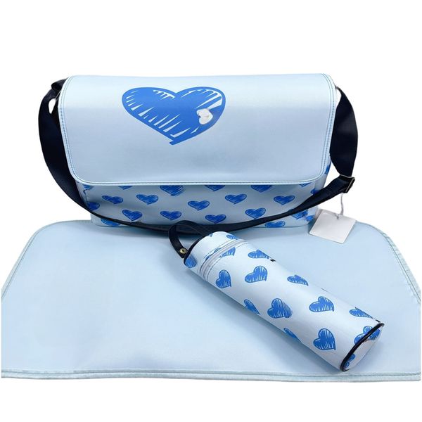 Borsa per pannolini Borsa per pannolini impermeabile per mamma Bambino Cerniera per bebè Plaid marrone Stampa Zaino per le vendite Borsa per pannolini in pile Borsa a tracolla alla moda Set di tre pezzi A01