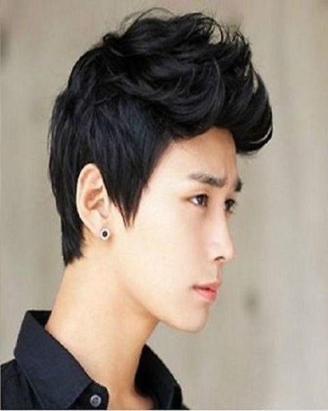 gtgtgt2018 Parrucca corta da ragazzo bello Vogue Sexy uomo coreano capelli maschili parrucchino8170638