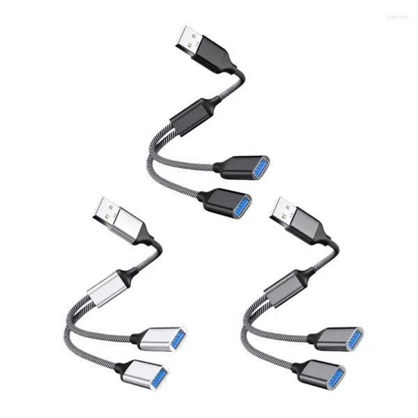 Cabo de extensão USB Power Splitter Macho para Fêmea Adaptador Port Extender Hub Data Split