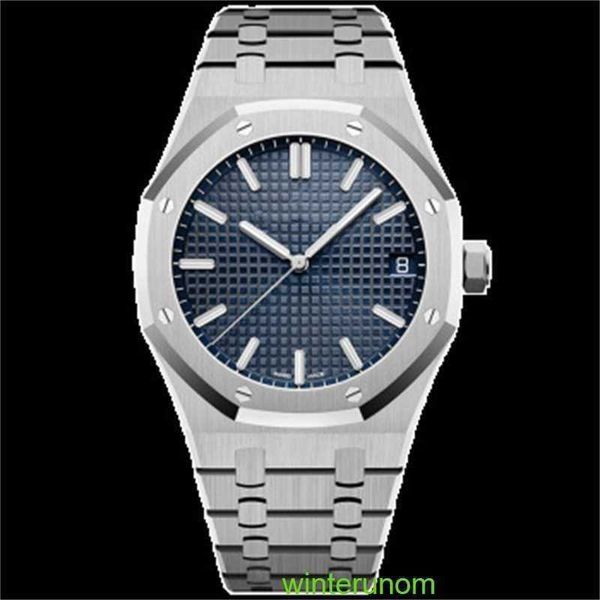 Relógios de marca Audemar Pigue Airbnb Royal Oak Precision Steel Automático Mecânico Mens Watch Steel Band Watch 15500ST OO.1220ST.01/Blue surface HB HPM5