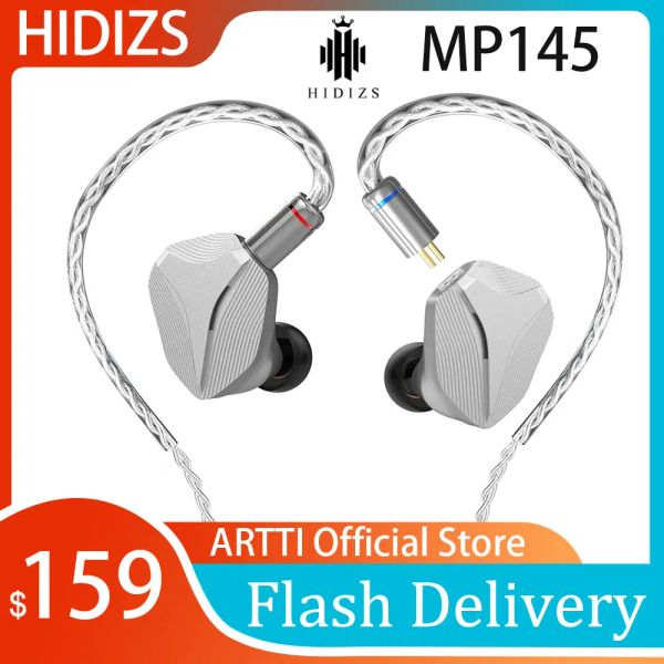 Наушники Hidizs MP145 HIFI наушники Сверхбольшие плоские магнитные HiFi наушники-вкладыши-мониторы со съемным 2-контактным кабелем 0,78