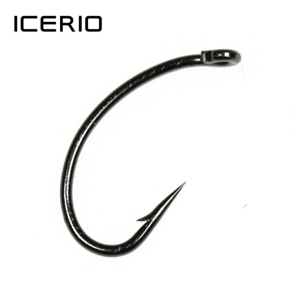 Anzóis Icerio 500pcs Fly Amarrando Gancho Ninfa Bug Camarão Scud Pupae Larvas Caddis Voa Ganchos de Pesca #8 ~ #16 Fly Fishing Hook