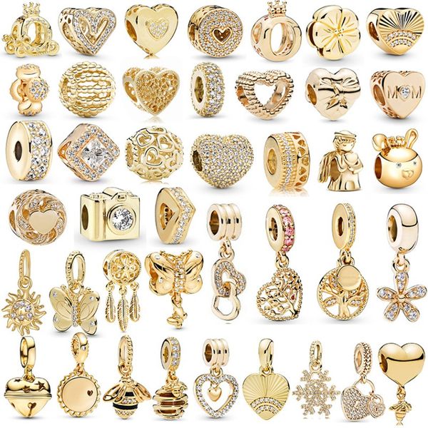Heißer Schmuck Perlen vergoldet Liebe Glocke Anhänger Neue Diy Armband Halsketten Zubehör Klassische Designer Schmuck Komponenten Großhandel