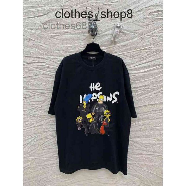 Herrenhemden Designer Balenciga T-Shirt Pullover Die hohe Version von House B ist korrekt gedruckt.Die Simpsons in Paris werden mit der Kurzform 8CO3 AW5C gedruckt