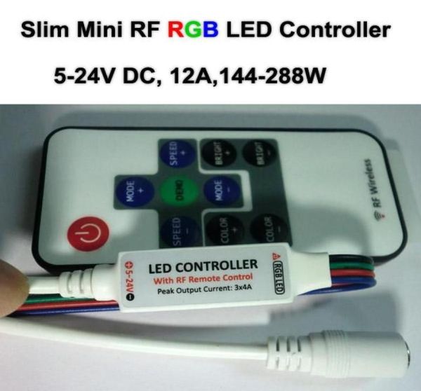 10 шт. тонкий мини-контроллер RF RGB LED для светодиодной ленты RGB 524 В DC144W288W8969376