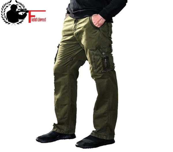 Военные брюки Mens039S Cargo Casual Bants Casual Banks Combat Army Стиль тактическая работа хлопок мужской брюк мульти карманный свободный бегун серой GR8393981