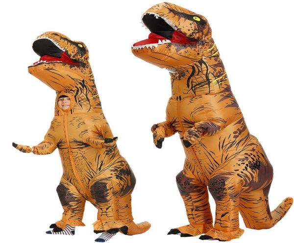 Mascotte Bambini Dinosauro Costumi Adulti Dino T Rex Costume Gonfiabile Purim Costume di Halloween Party Per Carnevale Vestito Cosplay Y04167160