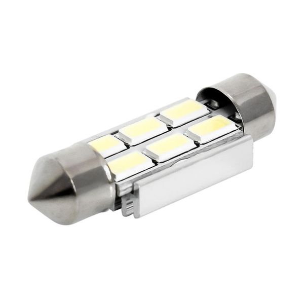 10 шт. 36 мм C5W C10W C3W SV85 6 светодиодов 5630 smd Festoon CANBUS NO Error Подсветка номерного знака автомобиля Авто купольные лампы Лампы для чтения 12V6102223