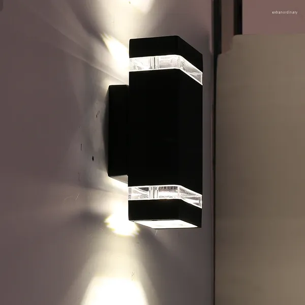 Lâmpada de parede design ip65 10w led alumínio ao ar livre para baixo luzes modernas para casa escadas quarto cabeceira iluminação do banheiro