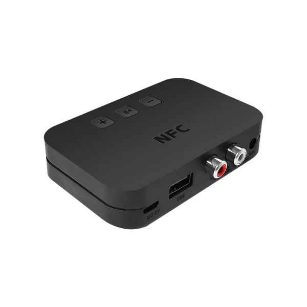 Alto-falantes BT35 Bluetooth 5.0 Receptor Adaptador NFC 3.5mm RCA Áudio AUX Saída Sem Fio BT Dongle Receptor Estéreo de Alta Fidelidade para Alto-falante de TV de Carro