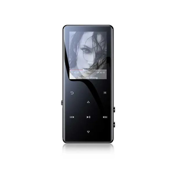 Alto-falantes K1 8G 1.8 polegadas Metal Touch Screen MP3 MP4 Music Player HiFi Bluetoothcompatível 5.0 FM Rádio Gravador de Voz EBook com Alto-falante