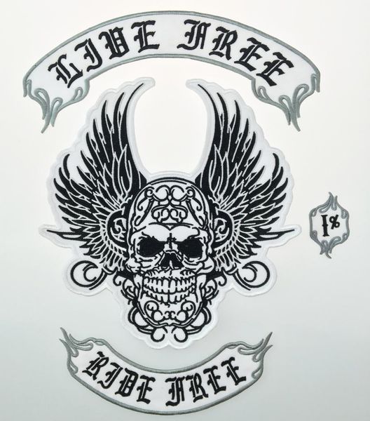 SOA RIDE 1 Motorrad-Biker-Patch zum Aufsticken, volle Rückseite, Größe für Jacke, zum Aufbügeln auf Kleidung, Biker-Weste, Rocker-Patc2842473