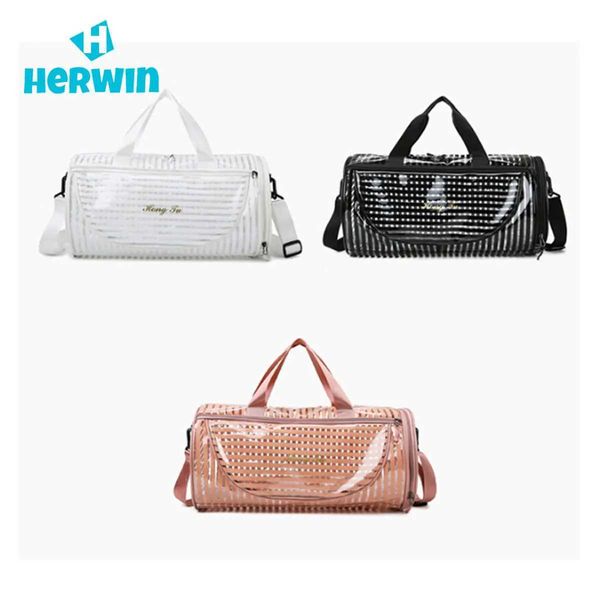 Sacos de noite Saco de natação das mulheres esportes PVC transparente bolsa molhado seco maiô ombro viagem piscina praia saco de grande capacidade J240301