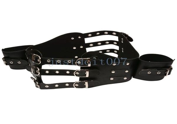 Bondage NUOVA Pelle femminile Braccio Vita Coscia Legante da polso Imbracatura di ritenuta Bind Lock R563189786