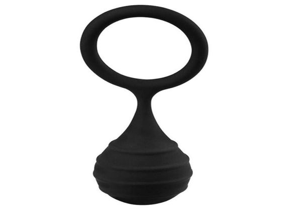 Pene maschile stretching esercizio ritardo peso palla silicone anello del rubinetto scroto bondage ballstretcher giocattoli del sesso per gli uomini2060535