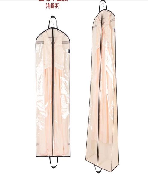 Transparenter Staubbeutel für Hochzeitskleider, Abschlussball, Abend, Party, Kleidertaschen, 1806020 cm, Hochzeitszubehör, Kleiderhülle, Reiseaufbewahrung, Du2206606