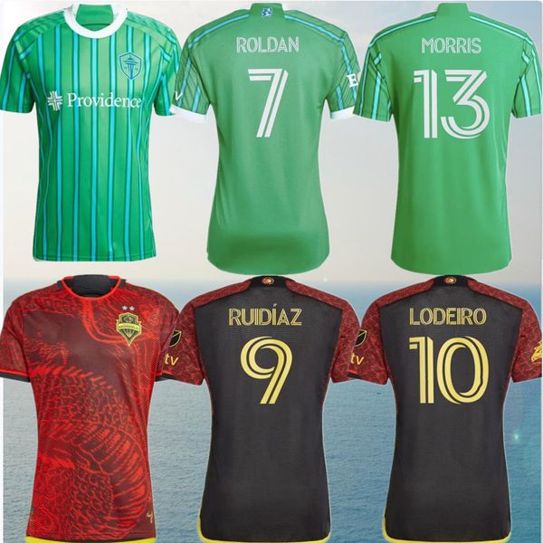 24 25 Sseattle Enescer Jersey United Home Away Fan Fans Ploans Football Room 2024 2025 Men Kids Kit Ruidiaz de La Vega Morris Joao Paulo Roldan Leo Chu Vargas Sounders