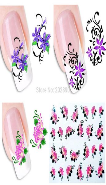 Whole50pcs Neue Lässige Nagelaufkleber Temporäre Tattoos Wassertransfer Abziehbilder Wraps Folien Dekorationen für Nägel Zehen XF11011156357649