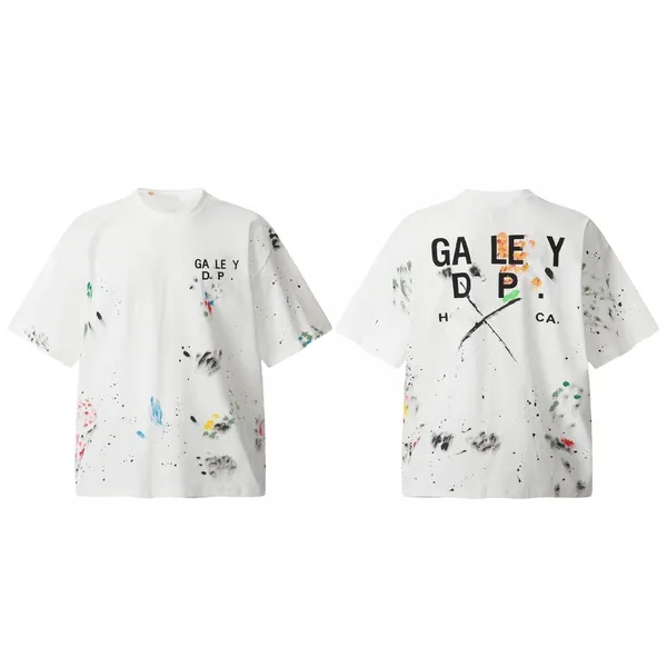 Galleryss Magliette da uomo Magliette firmate da uomo Galleryss Depts Girocollo doodle design lettera t Shirt Maglietta allentata casual Hip hop Abbigliamento da strada