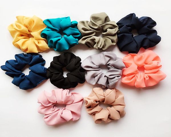 117 estilos Senhora menina Cabelo Scrunchy Anel Elástico Faixas de Cabelo Cor Pura Leopardo Xadrez Intestino Grande Esportes Dança Scrunchie Hairban7297382