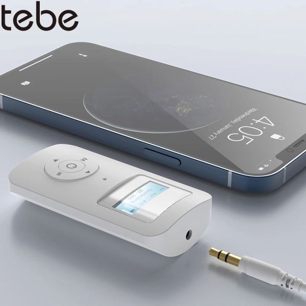 Lautsprecher Tebe 3,5mm Aux Bluetooth 5.0 Audioadapter 2 in 1 drahtlosen Stereo -Empfänger -Sender mit LCD -Bildschirm für TV -Autolautsprecher