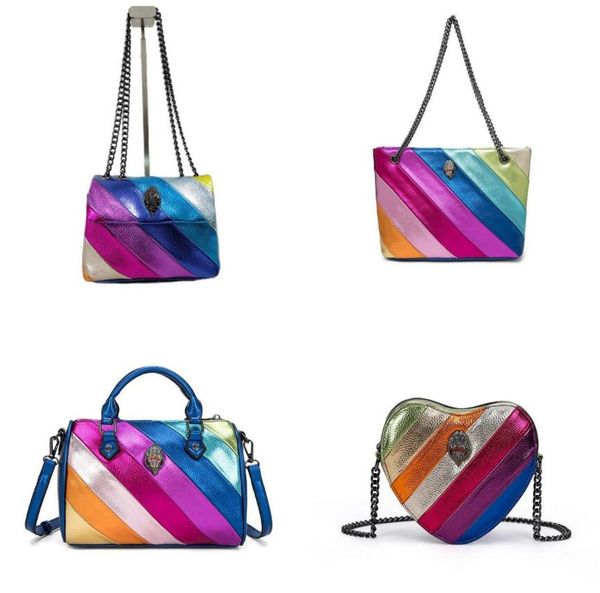 designer kurt geiger borsetta a forma di cuore a forma di borse aodole aquila arcobaleno in pelle sier tracolla a catena uomini donne donne bumbag da viaggio sacchetti per cassapchetta clutch clutch tote