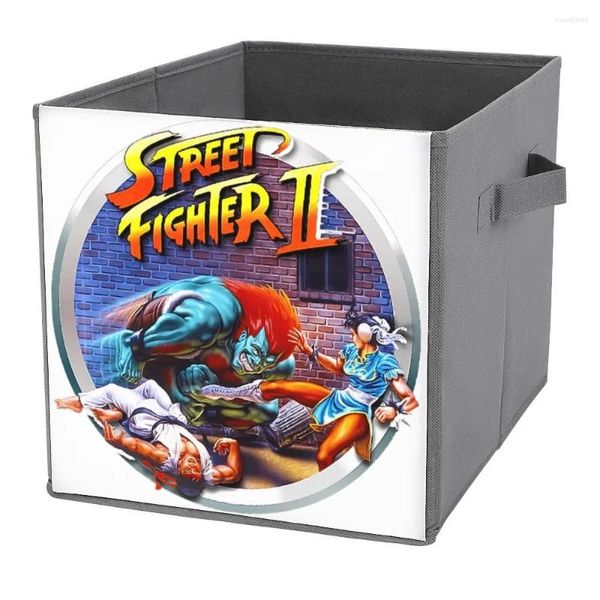 Сумки для хранения Контейнеры Street Fighter II для продажи Складная коробка Пыленепроницаемая Удобная спальня Уникальные книги для отдыха с ручкой