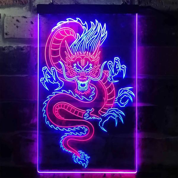 China Dragon Odası Ekran Çift Renkli LED Neon Işıkları 240301