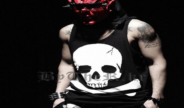 2017 Streetwear Schädel Druck Coon Tank Top Männer Hip Hop Kleidung Rock Tank Tops Sportswear Unterhemd7260483