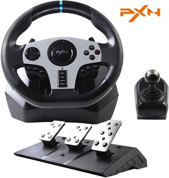 Wheels Game-Lenkrad Volante PC für Computer Racing Wheel Gaming 270°/900° PXN V9 für Xbox One/Android TV/Switch/Xbox Series S/X