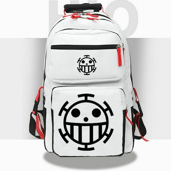 Trafalgar D Water Law-Rucksack, One Piece-Tagesrucksack, Herz-Schultasche, Cartoon-Druck-Rucksack, lässige Schultasche, Computer-Tagesrucksack