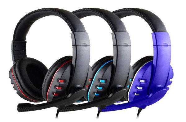 Fones de ouvido para jogos com fio Gamer Headset Fones de ouvido com microfone para PS4 Play Station 4 X Box One PC Bass Stereo PC headset9230610