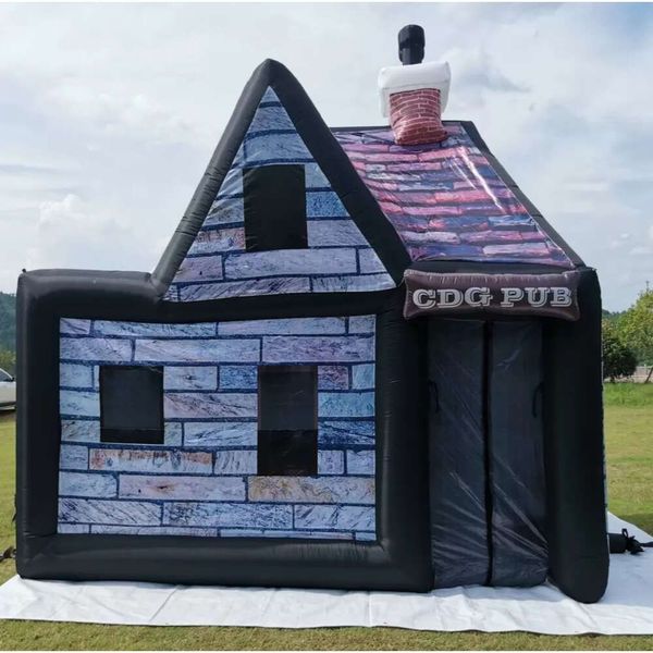 Großhandel 4mx3m kleines aufblasbares Pub-Bar-Zelt in Oxford für Nachtclub-Party-Dekoration