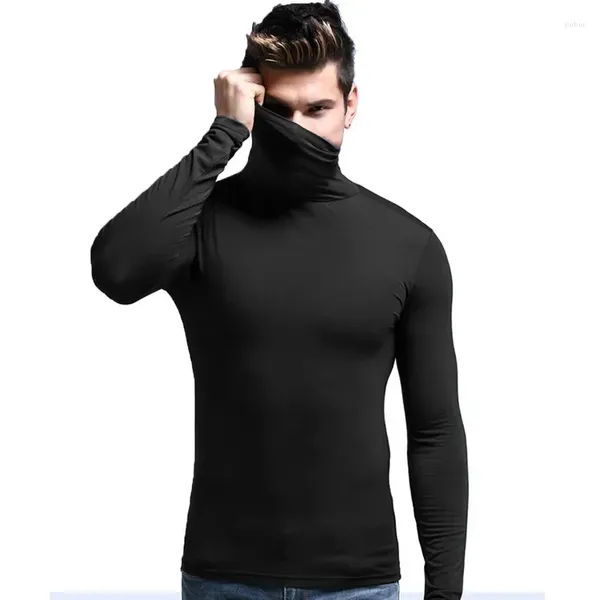 Männer Thermo-Unterwäsche Winter Hoher Kragen Rashguard Männer Erste Schicht Mann Hemd Zweite Haut Kompression Kleidung