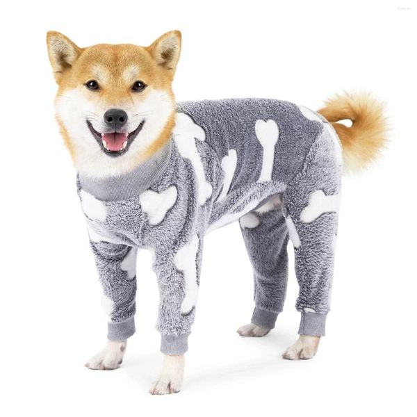 Vestuário para cães Moda Outono e Inverno Pet Quatro Pernas Pacote Completo Roupas Quentes Pijamas Suprimentos Curto Plush Loungewear Casacos