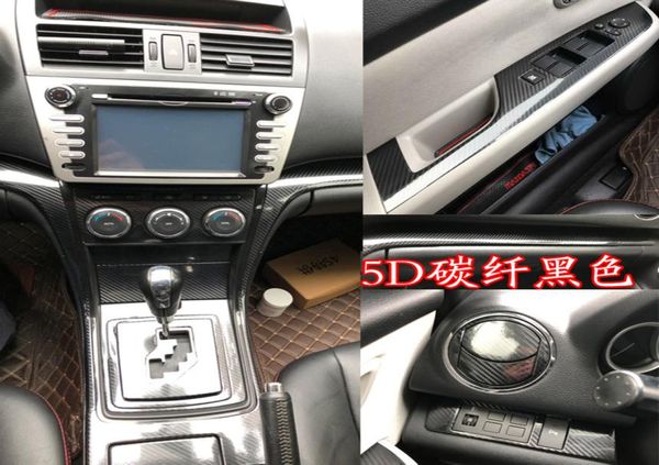 Für Mazda 6 2008-2015 Innen Zentrale Steuerung Panel Tür Griff 5D Carbon Faser Aufkleber Aufkleber Auto styling Accessorie7262882